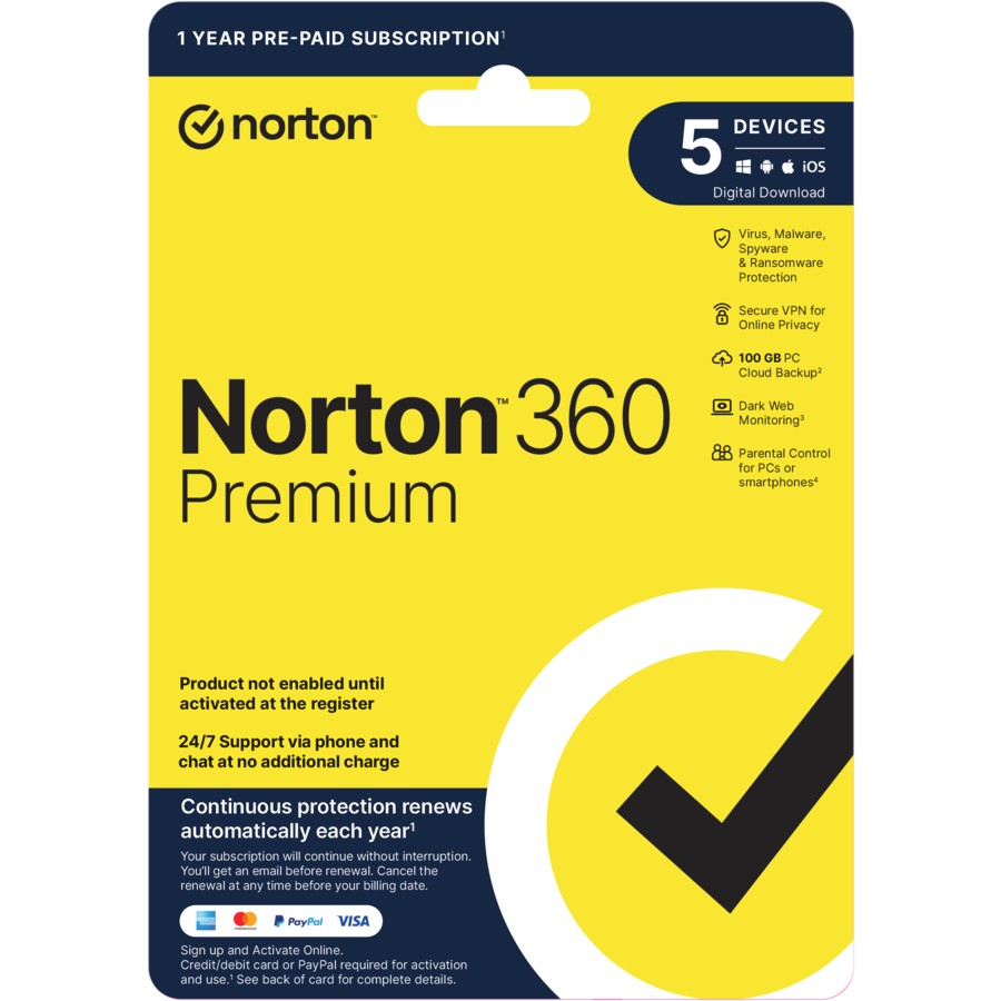 Norton 360 Premium – 5 Devices