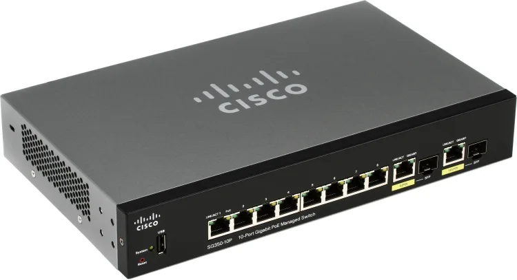 Cisco SG350-10P 10-Port Gigabit Ethernet Switch
